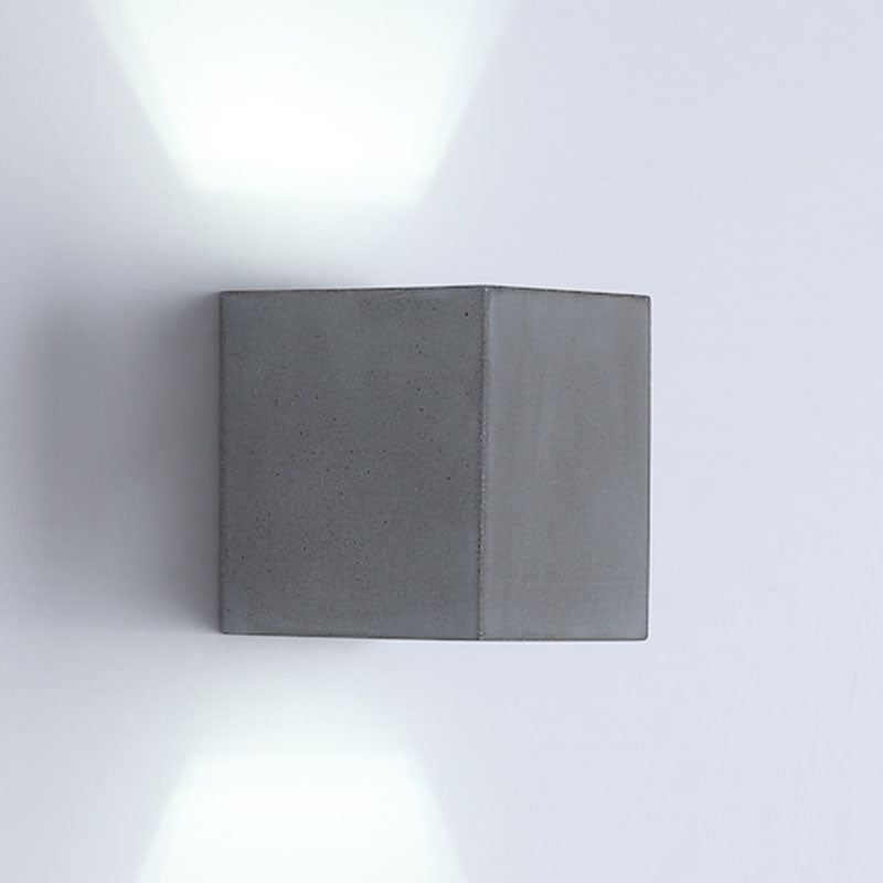 Cuboid Wall Light Farmture Moderne 1-licht grijze wandlamp met cementschaduw