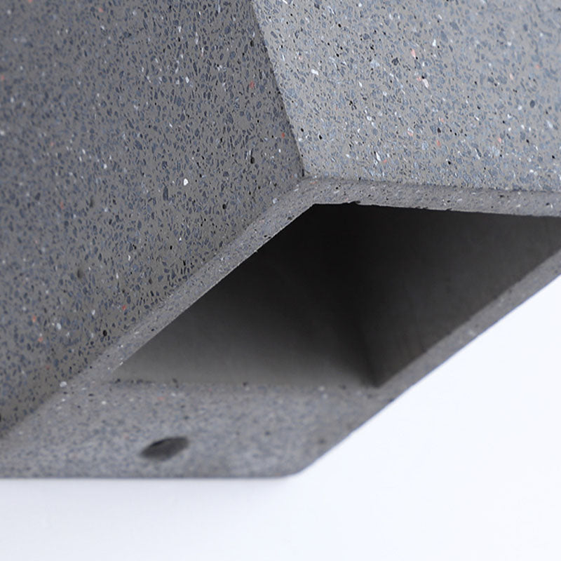 Cuboid Wall Light Farmture Moderne 1-licht grijze wandlamp met cementschaduw