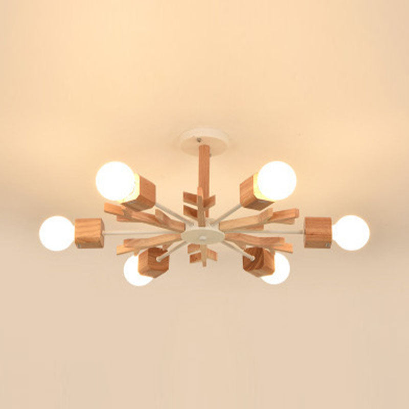 Creative Simplicity Wooden Pendant Lights for Drawing Room Coffee Shop