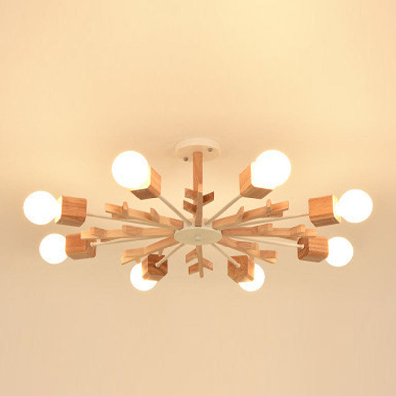 Creative Simplicity Wooden Pendant Lights for Drawing Room Coffee Shop