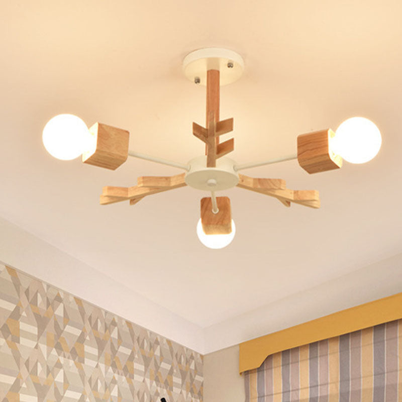 Creative Simplicity Wooden Pendant Lights for Drawing Room Coffee Shop