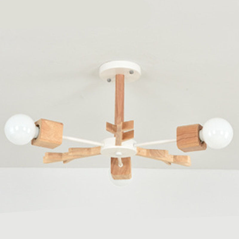 Creative Simplicity Wooden Pendant Lights for Drawing Room Coffee Shop