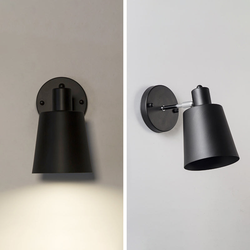 Metatore moderno nordico in metallo a 1 luci a muro cono a monte cono sconce per camera da letto