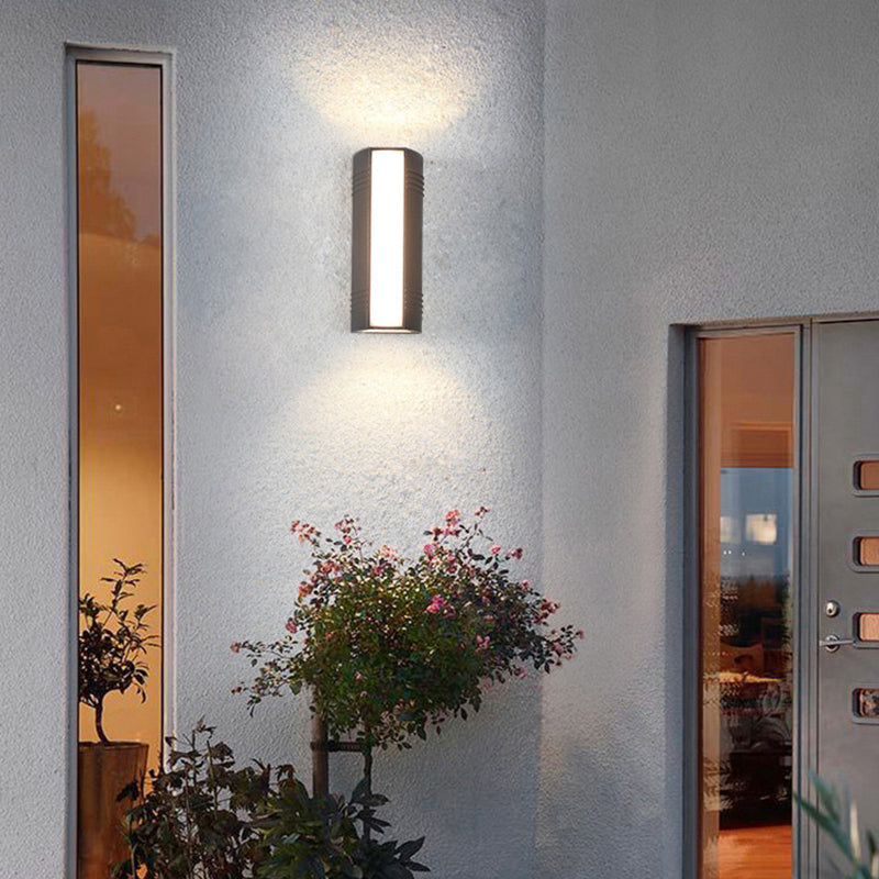 Modern Wall Sconce 1 illuminazione nero in alluminio nero illuminazione montata per giardino