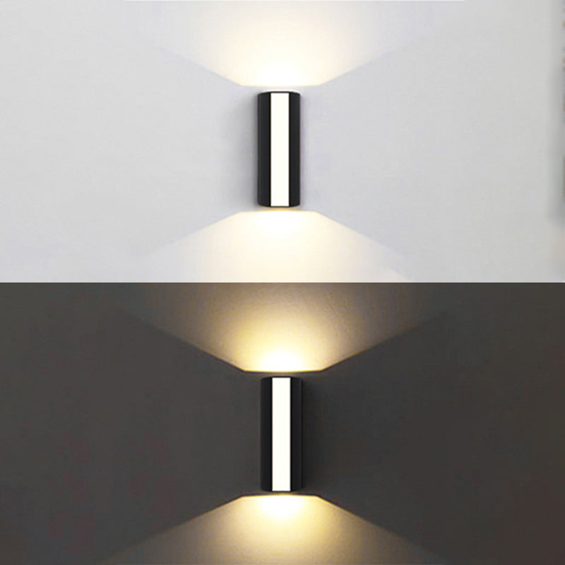 Modern Wall Sconce 1 illuminazione nero in alluminio nero illuminazione montata per giardino