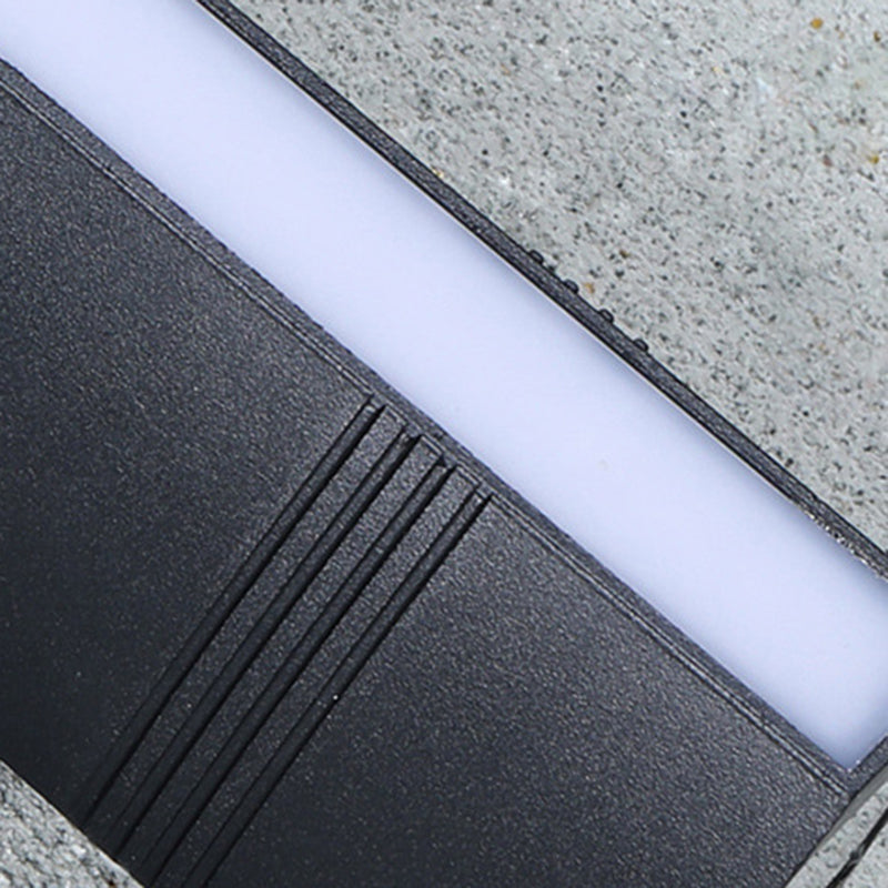 Modern Wall Sconce 1 illuminazione nero in alluminio nero illuminazione montata per giardino