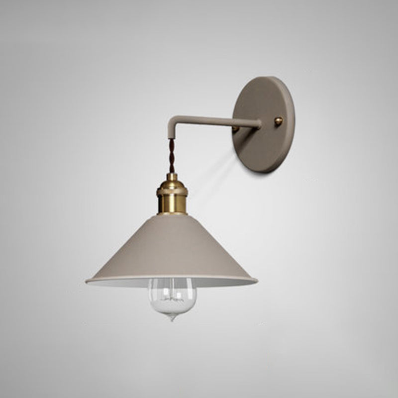 Clad Cone Light Industrial Style 1 Light Metal Wall Sconce Light Fixture