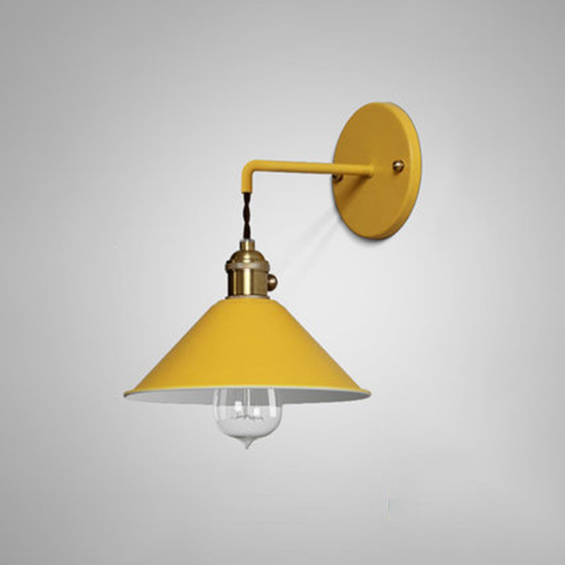 Clad Cone Light Industrial Style 1 Light Metal Wall Sconce Light Fixture