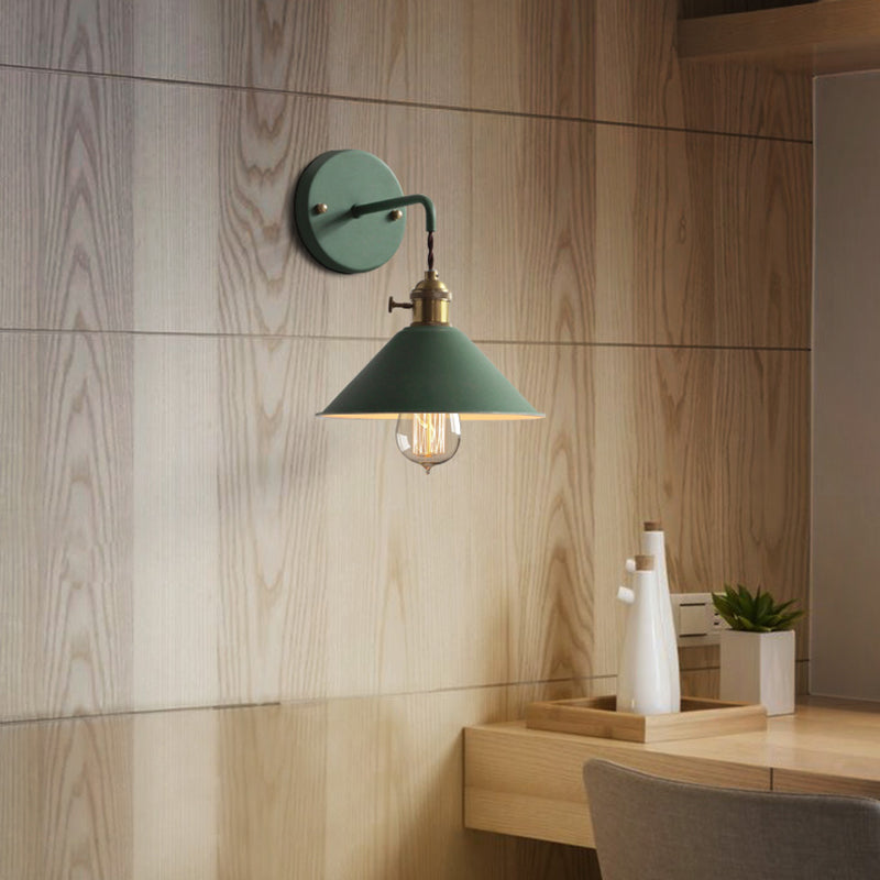 Clad Cone Light Industrial Style 1 Light Metal Wall Sconce Light Fixture