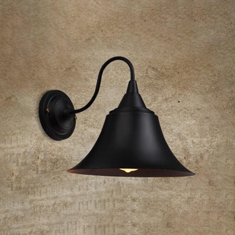 Einzigartige Schattenleuchte Industrial Style 1 Lichtmetall Wandleuchte Leuchte in Schwarz