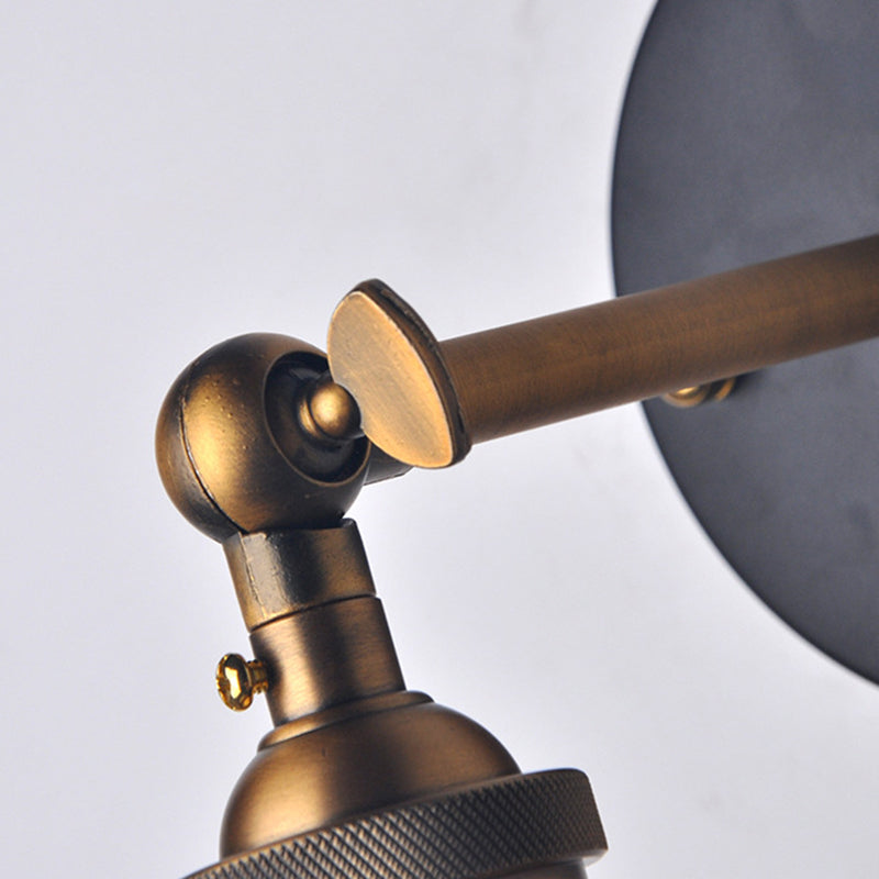 Flare Shade Light Industrial Style 1 Light Metal Wall Sconce Light Fixture in Black