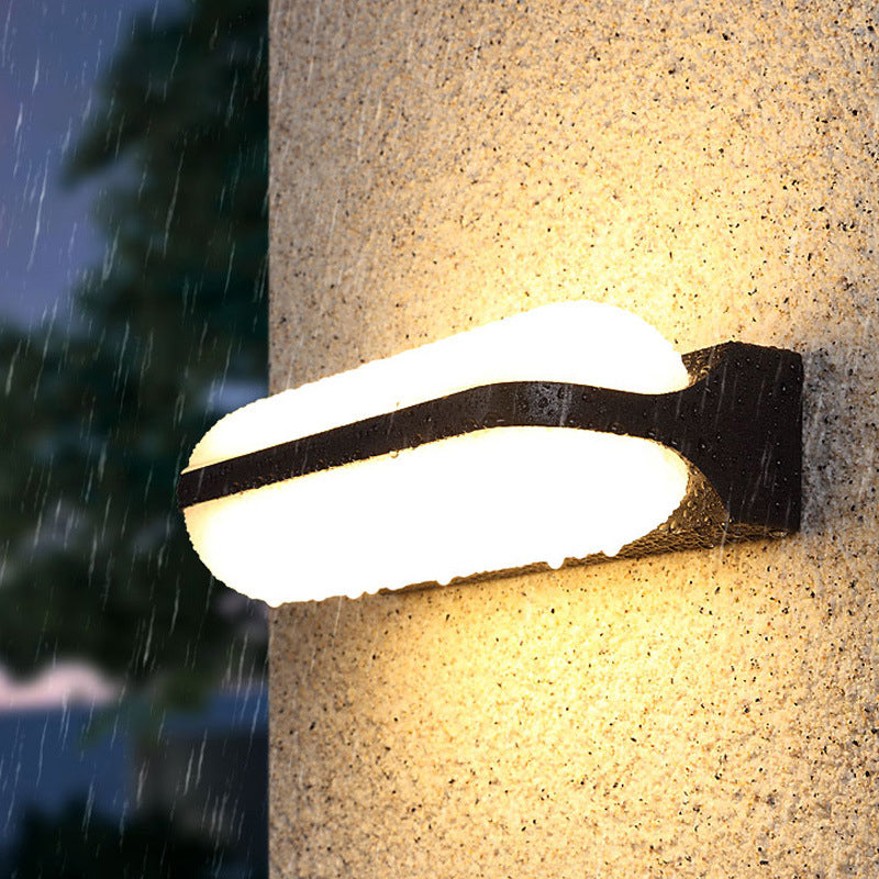 Moderna lampada a parete ovale in alluminio Light Sconce Light per balcone
