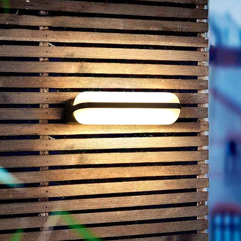 Moderna lampada a parete ovale in alluminio Light Sconce Light per balcone
