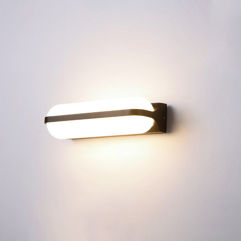 Moderna lampada a parete ovale in alluminio Light Sconce Light per balcone