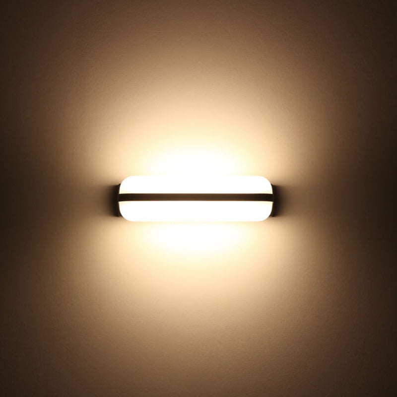 Moderna lampada a parete ovale in alluminio Light Sconce Light per balcone