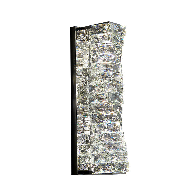 Stile moderno fidefuggi di illuminazione a parete in cristallo trasparente luci di applique a parete uniche a 1 luce