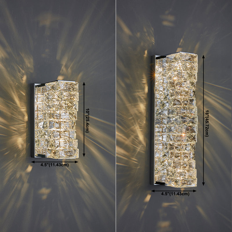 Stile moderno fidefuggi di illuminazione a parete in cristallo trasparente luci di applique a parete uniche a 1 luce