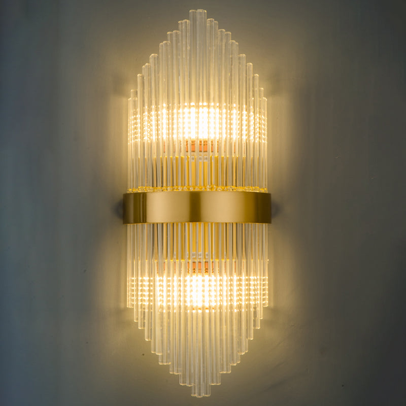 2 LA LA LA LUCCHI Crystal Fullo Scontro Scontro MOTORE UNICO MODERNO MOLTIRE LUME DELLA parete trasparente