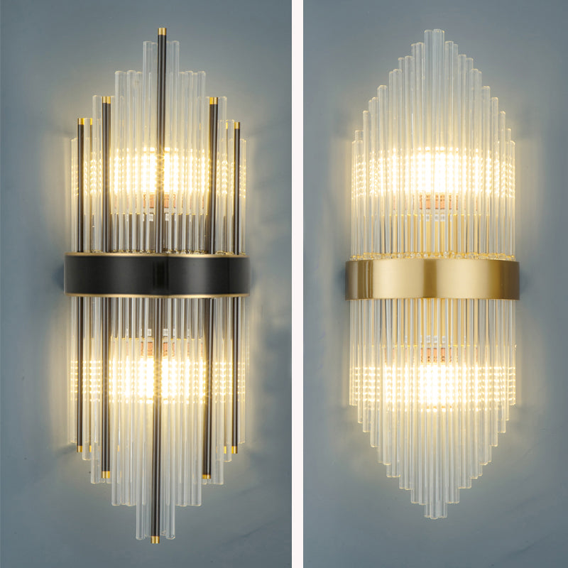 2 LA LA LA LUCCHI Crystal Fullo Scontro Scontro MOTORE UNICO MODERNO MOLTIRE LUME DELLA parete trasparente