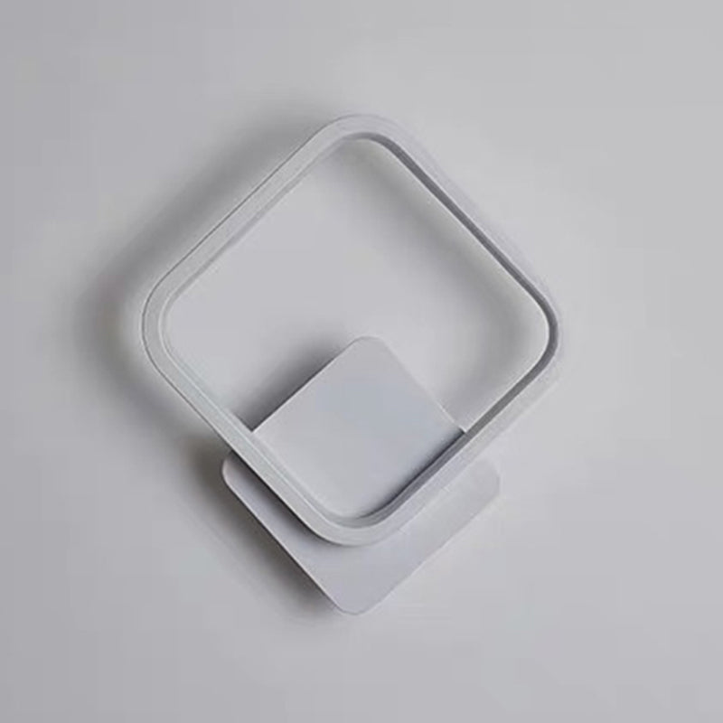 Luci da parete dell'ombra geometrica in metallo Moderno Simple Stile 1 Fun a monte della testa Flainia in bianco