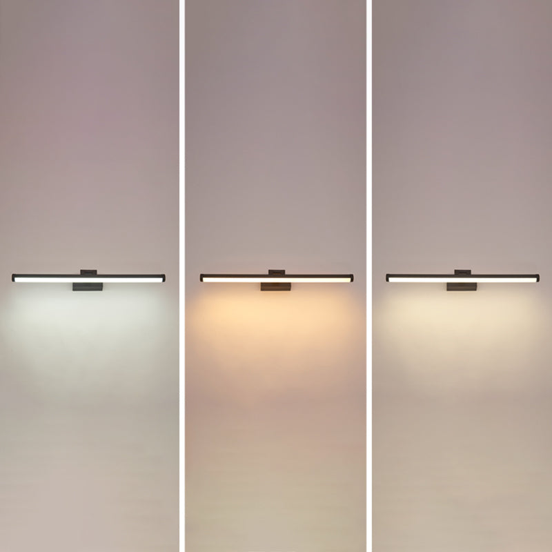 Linear Sconce Lights Modern Wall Lamp Metal 1 Light Sconce Light Fixtures in Black Finish
