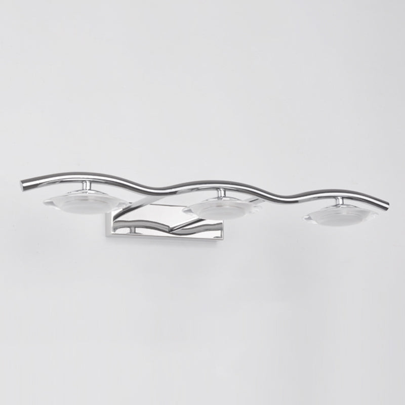 Chromwandlampe Leuchte moderne Acrylleuchtenleuchte für Badezimmer