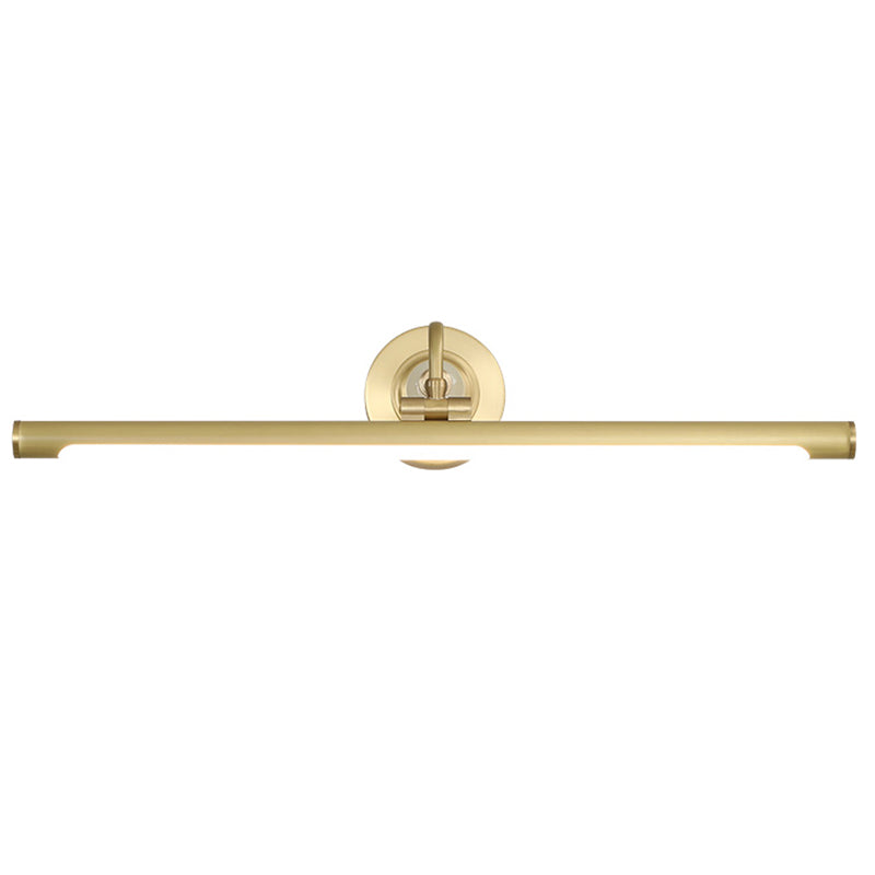 Modern Style Linear Shade Wall Sconce Metal 1 Light Sconces in Brass Finish