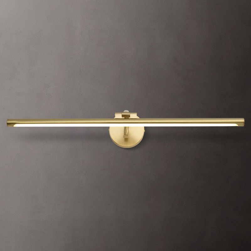 Linear Shade Modern Style Wall Sconce Metal 1 Light Sconces in Brass Finish