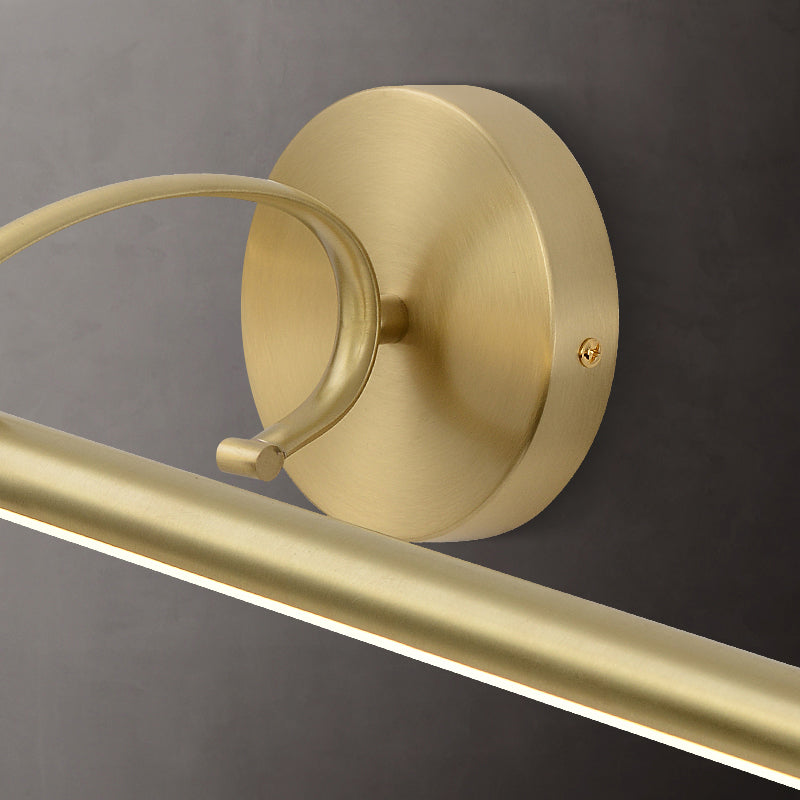 Linear Shade Modern Style Wall Sconce Metal 1 Light Sconces in Brass Finish
