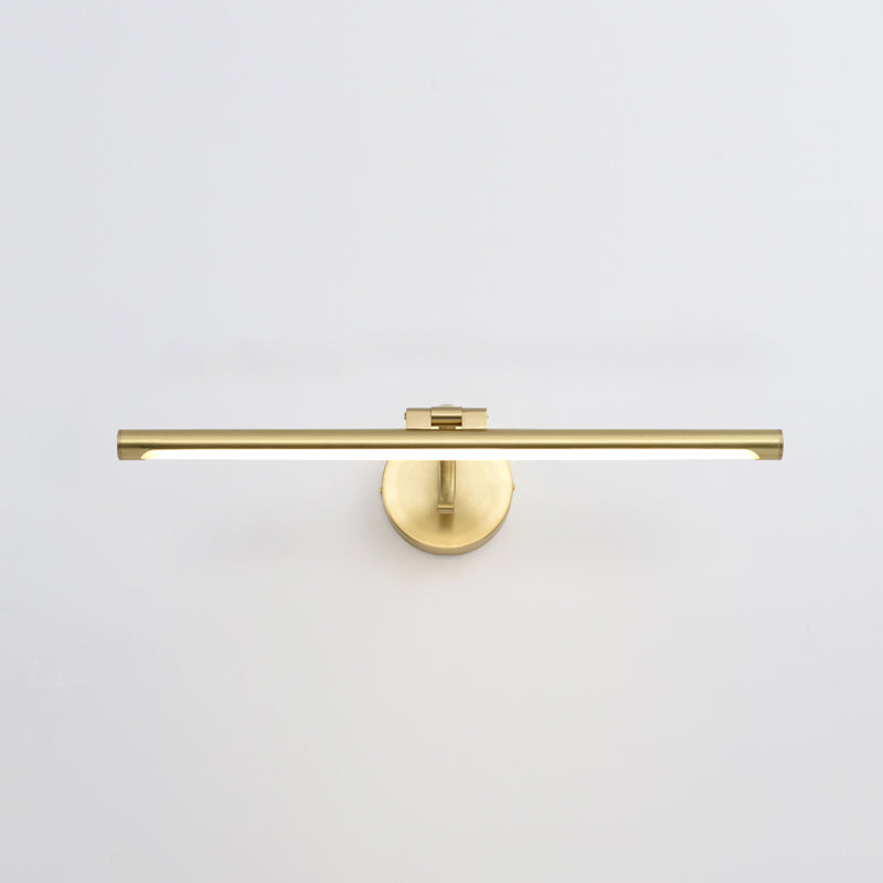 Linear Shade Modern Style Wall Sconce Metal 1 Light Sconces in Brass Finish