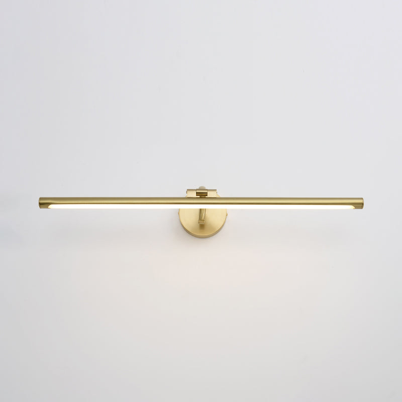Linear Shade Modern Style Wall Sconce Metal 1 Light Sconces in Brass Finish