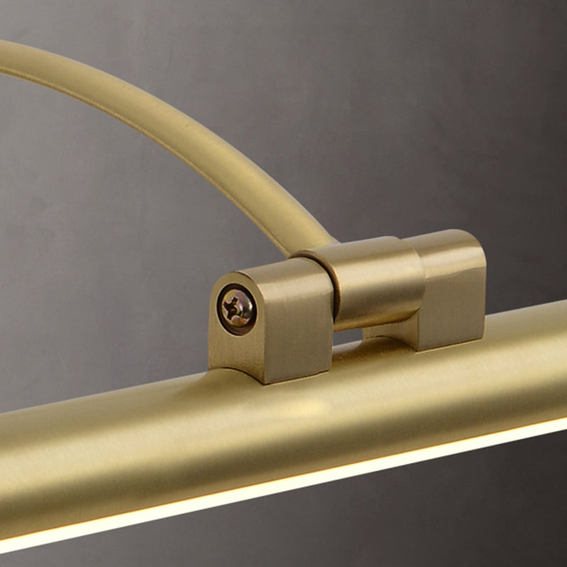 Linear Shade Modern Style Wall Sconce Metal 1 Light Sconces in Brass Finish