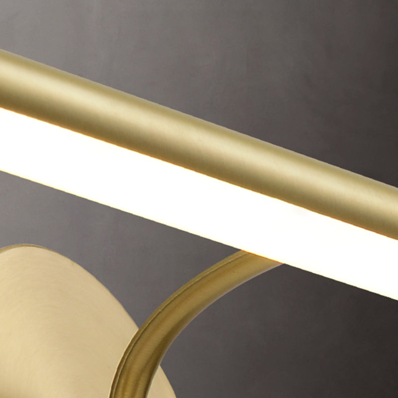 Linear Shade Modern Style Wall Sconce Metal 1 Light Sconces in Brass Finish