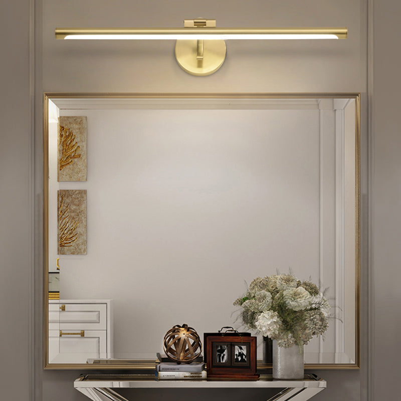 Linear Shade Modern Style Wall Sconce Metal 1 Light Sconces in Brass Finish