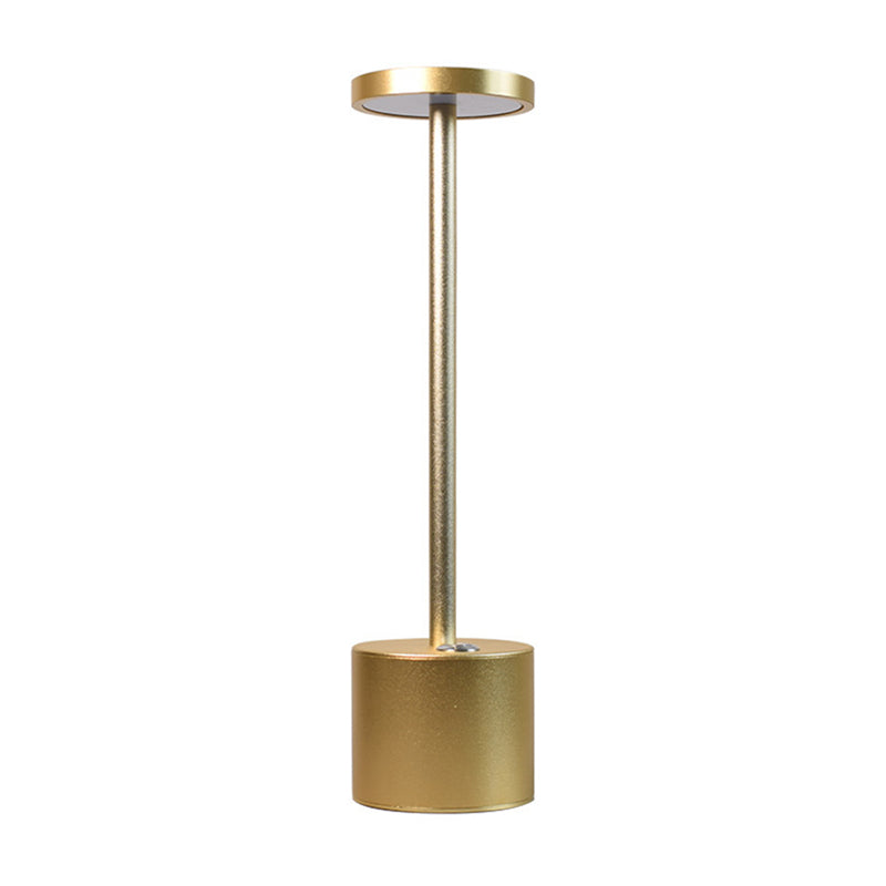 Luce da tavolo a 1 luce arrotondata con porto USB lampada da tavolo moderna per camera da letto
