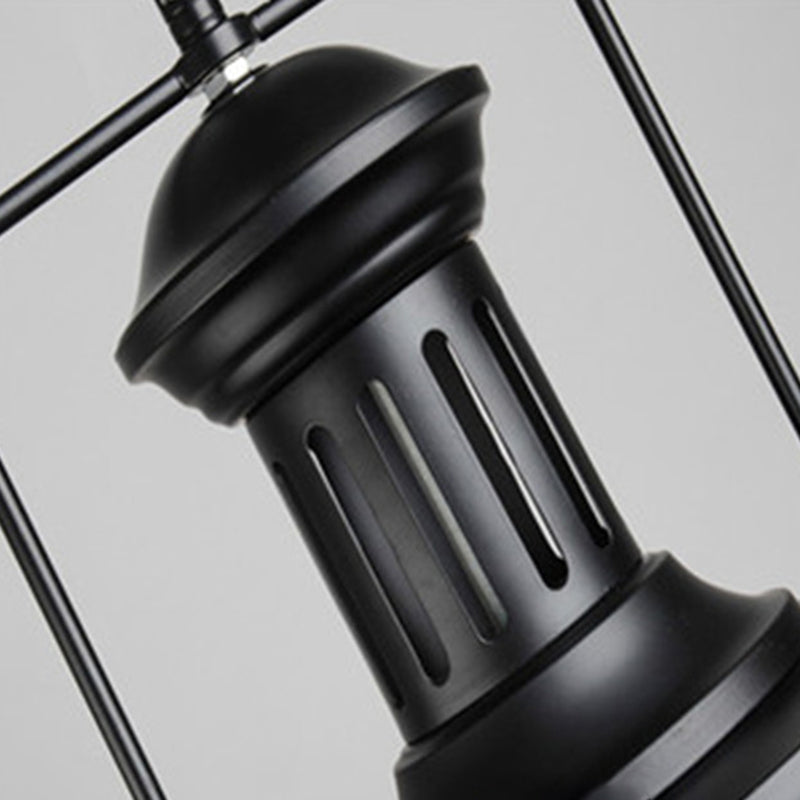 Lámpara de cúpula de hierro lacado lacado lacado con luz de un solo colgante de un solo colgante para un lugar comercial