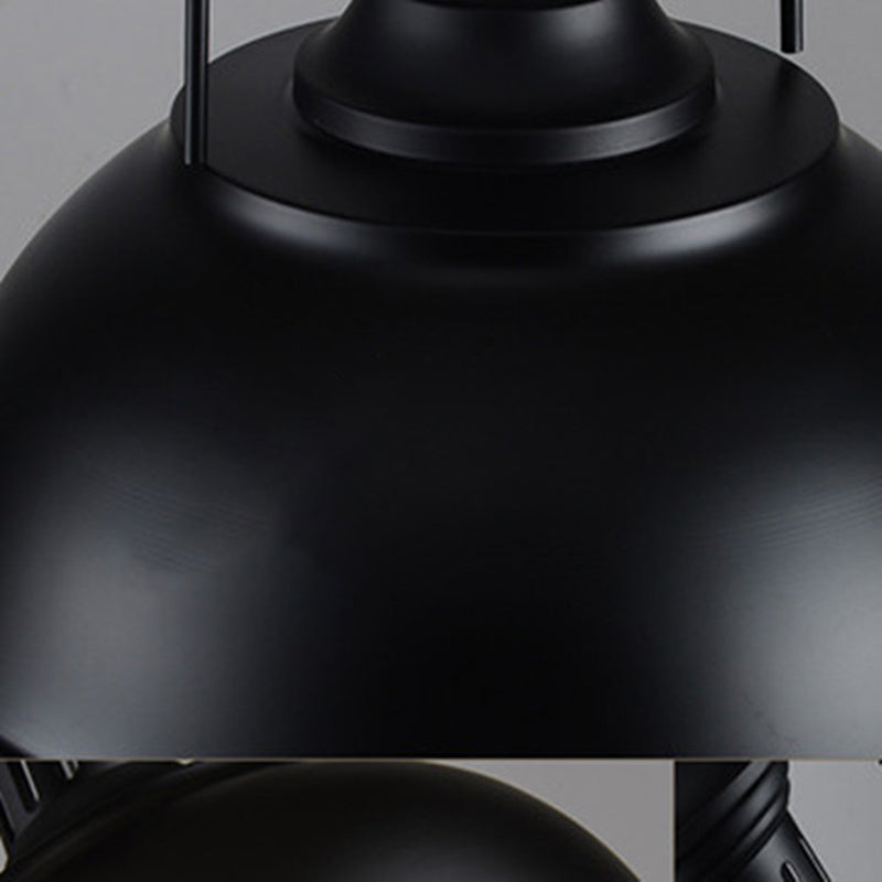 Lámpara de cúpula de hierro lacado lacado lacado con luz de un solo colgante de un solo colgante para un lugar comercial