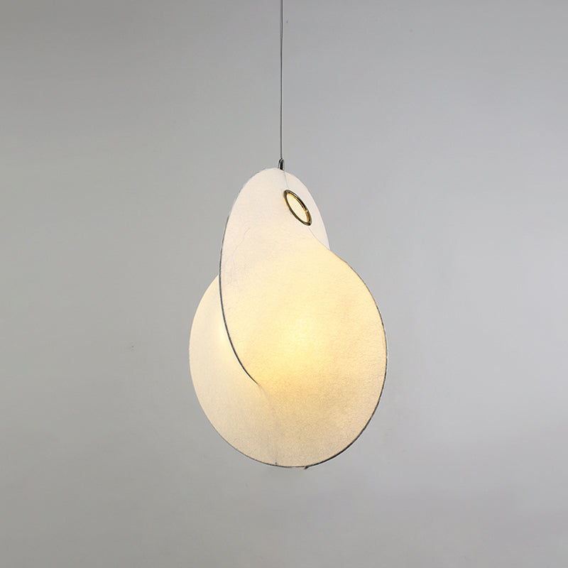 Blanc 1-Light moderne simplicité kit de lampe suspendue Pendentif en soie pour chambre à coucher