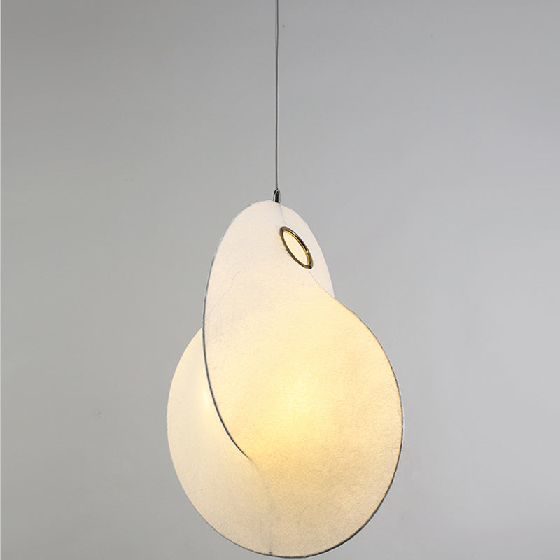 Blanc 1-Light moderne simplicité kit de lampe suspendue Pendentif en soie pour chambre à coucher