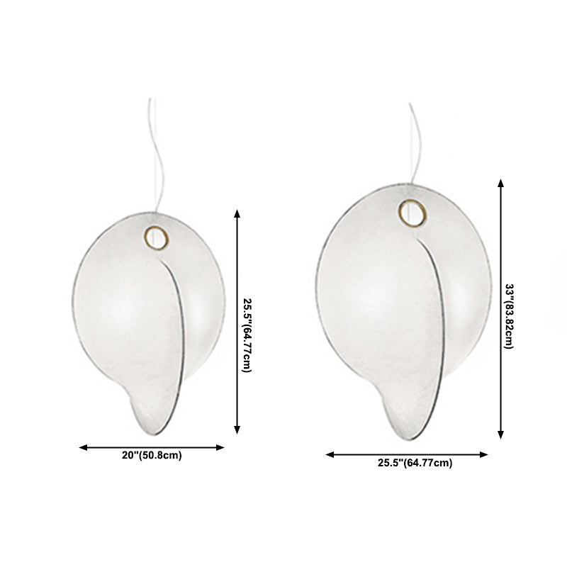 Blanc 1-Light moderne simplicité kit de lampe suspendue Pendentif en soie pour chambre à coucher