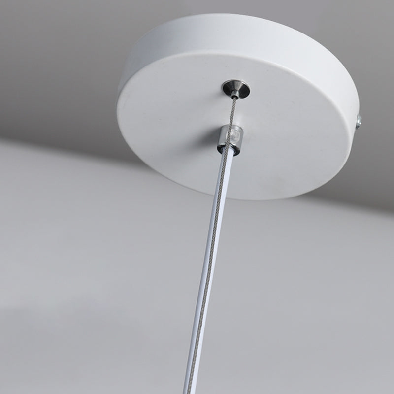 Blanc 1-Light moderne simplicité kit de lampe suspendue Pendentif en soie pour chambre à coucher