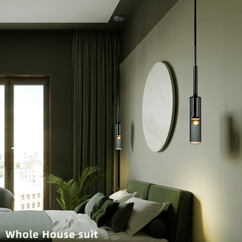 Funzione di illuminazione sospesa cilindro moderno illuminazione a sospensione per sala da pranzo