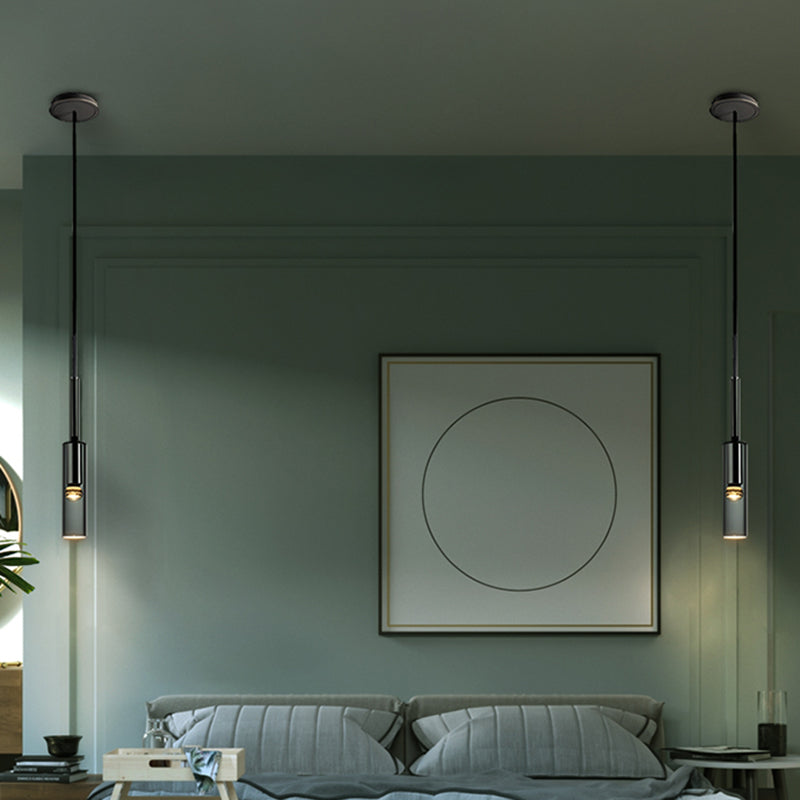 Funzione di illuminazione sospesa cilindro moderno illuminazione a sospensione per sala da pranzo