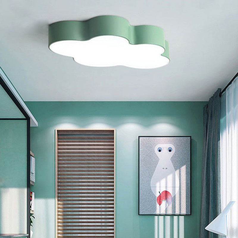 Lámpara de techo colorida para sala de estar, marco de metal Macron, iluminación superior LED