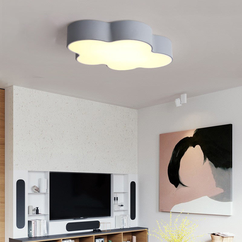 Lámpara de techo colorida para sala de estar, marco de metal Macron, iluminación superior LED
