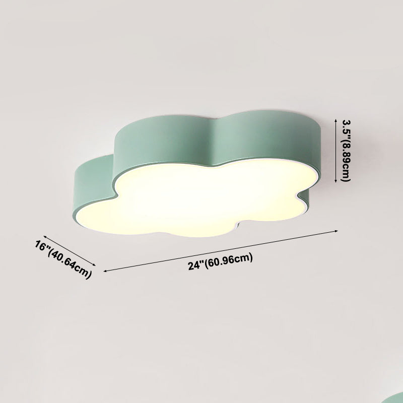 Living Room Colorful Ceiling Light Macron Metal Frame LED Overhead Lighting