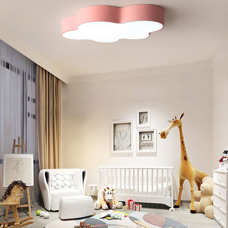 Living Room Colorful Ceiling Light Macron Metal Frame LED Overhead Lighting