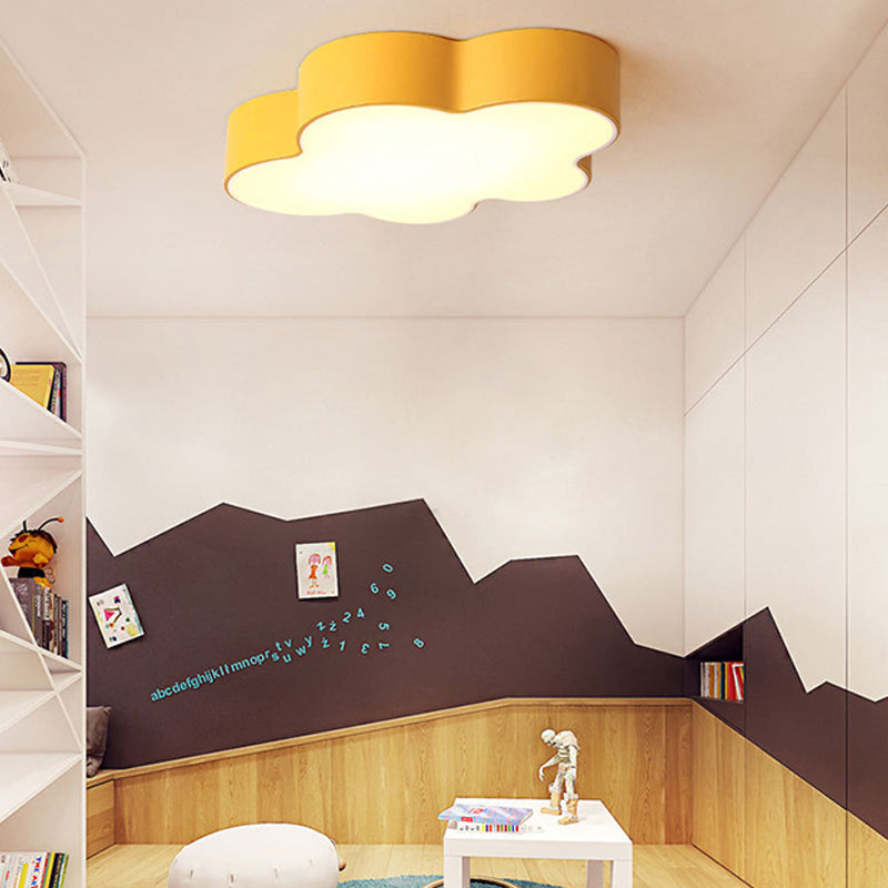 Living Room Colorful Ceiling Light Macron Metal Frame LED Overhead Lighting