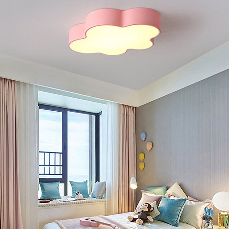 Living Room Colorful Ceiling Light Macron Metal Frame LED Overhead Lighting
