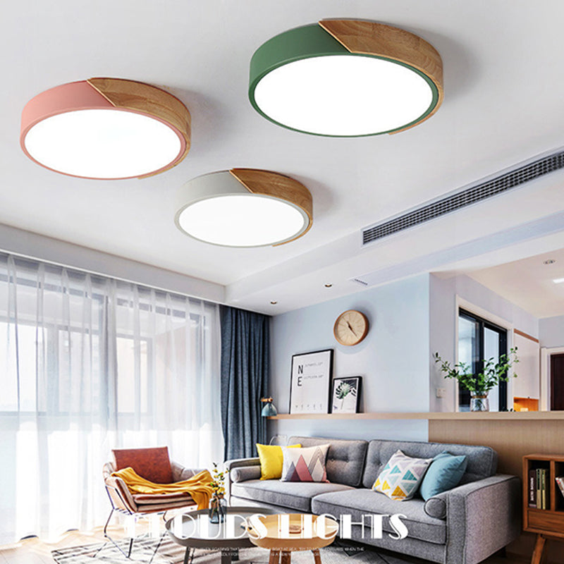 Macron Light Fixture Metal Acrylic Ceiling Mount Light for Child Bedroom